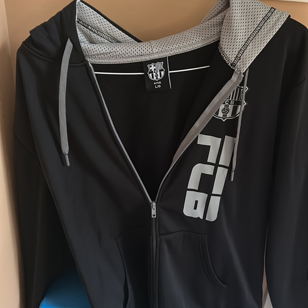FCB Barcelona football club zip up, brand new with tags
